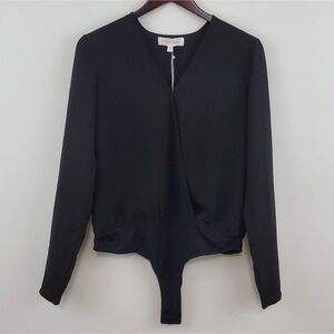 Rampage Long Sleeve Surplice Bodysuit